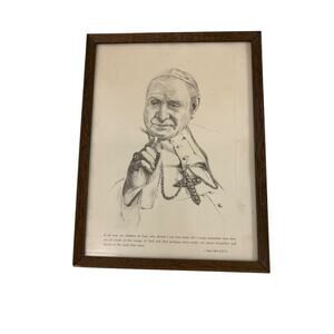Vintage Benjamin Franklin Framed Print Three Things Quote  12.75" x 9.75"